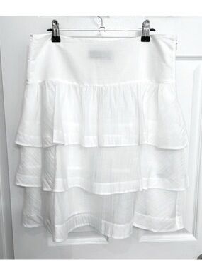 Club Monaco White Tiered Skirt